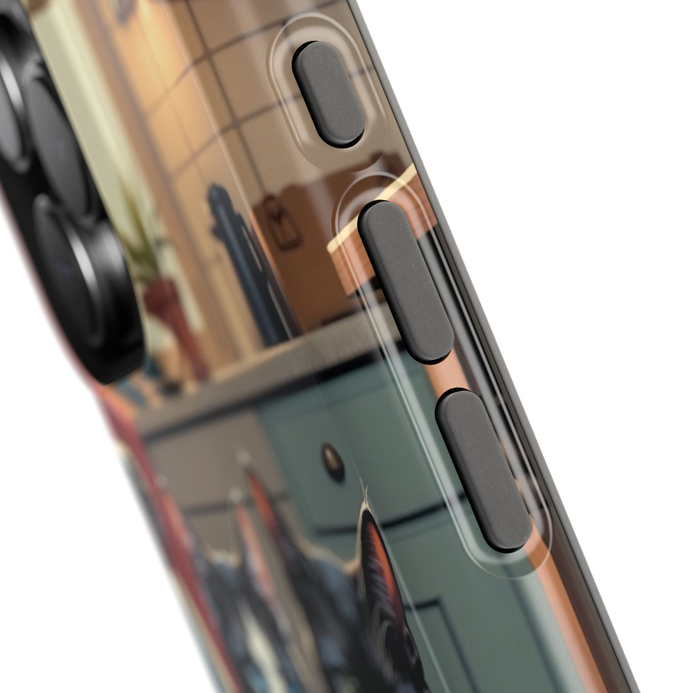 Cute Cats Magnetic Phone Case comic style 2, Cat Lover Gift, Impact-Resistant iPhone Case, Funny Pet Accessory, Unique Animal Design