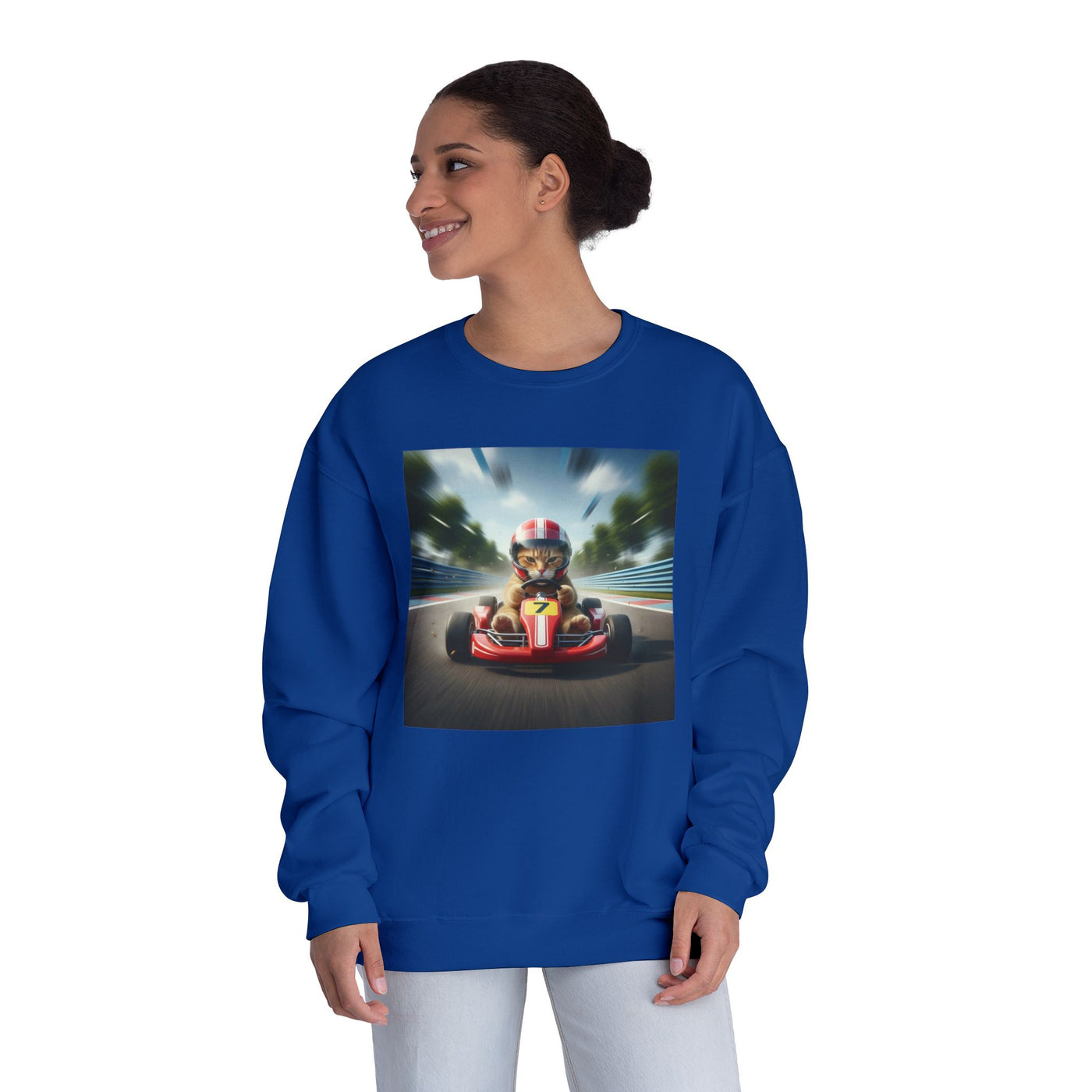 Go Kart Cat style 3 Unisex NuBlend® Crewneck Sweatshirt