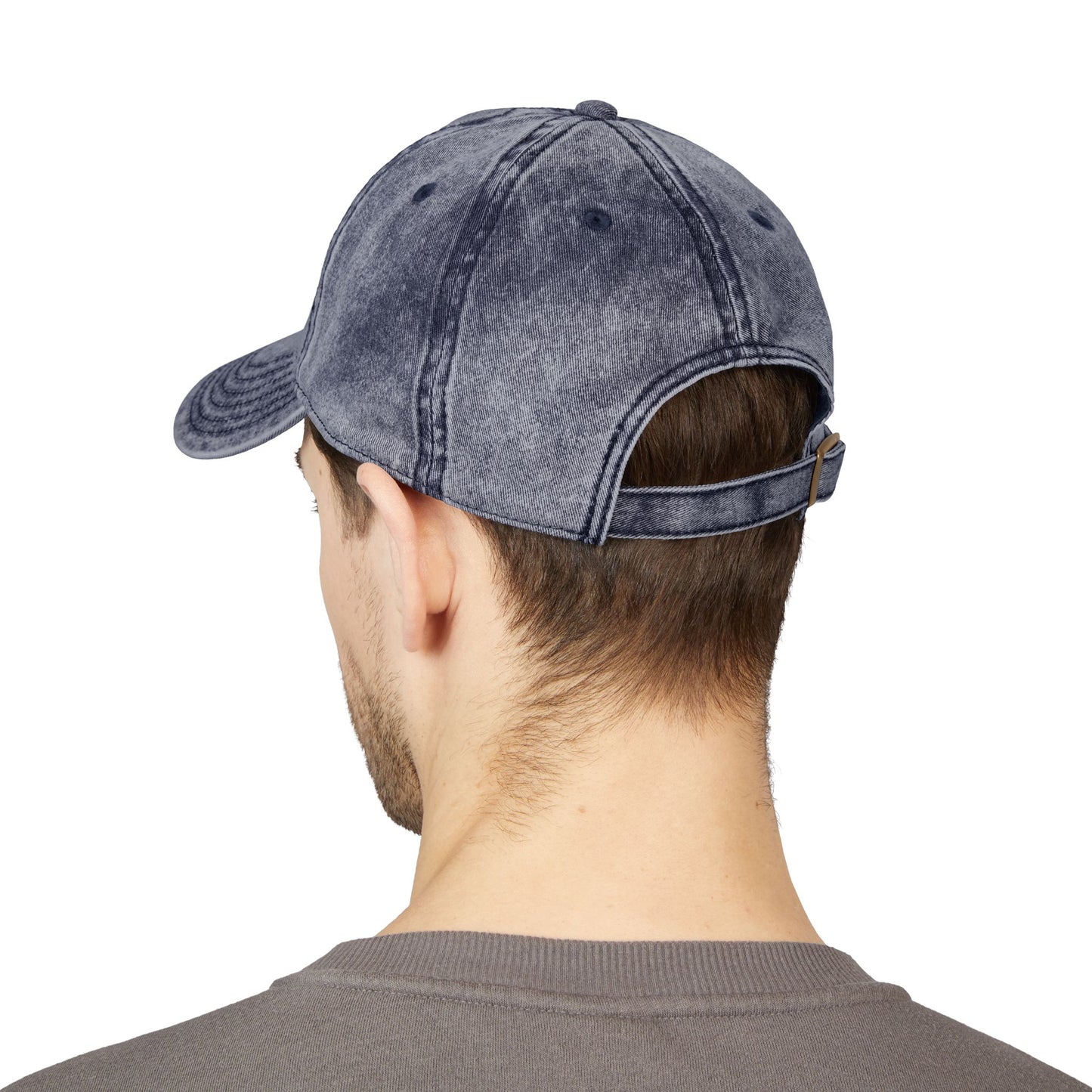 Cats Lover Vintage Embroidered Cap Dad Hat Grey Words