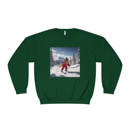 Skiing Dog Graphic Unisex NuBlend Crewneck Sweatshirt