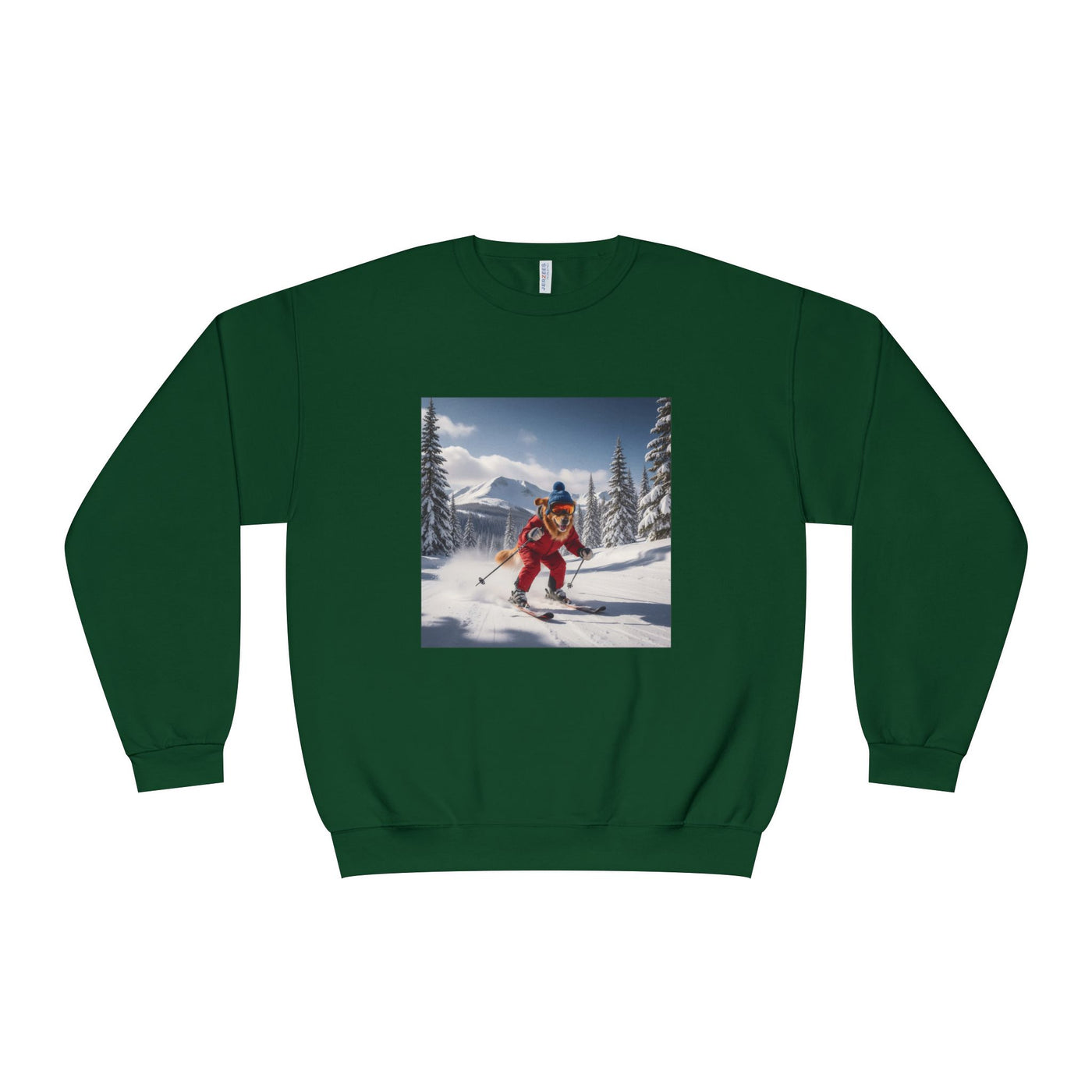 Skiing Dog Unisex NuBlend® Crewneck Sweatshirt