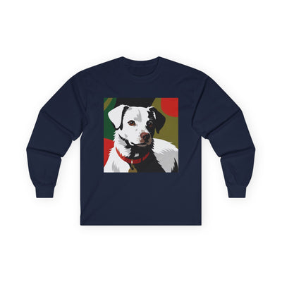 Dog Lover Long Sleeve Tee style 1, Pet Gift, Casual Wear, Animal Lover Shirt, Unique Dog Art Clothing