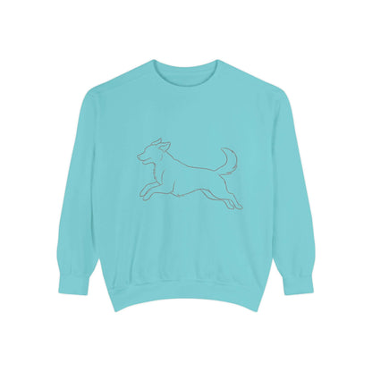 Running Dog Shadow Cozy Graphic Unisex Crewneck Sweatshirt style 1