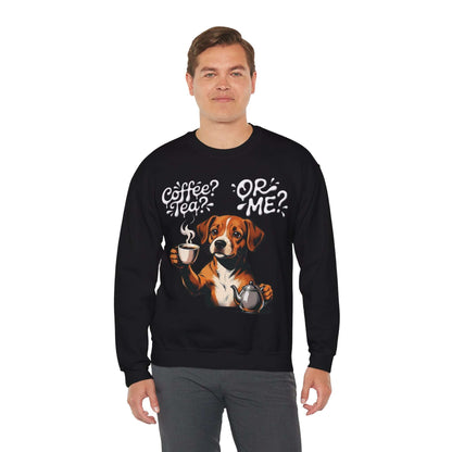 Coffee Tea Or Me - Dog Graphic Unisex Crewneck Sweatshirt