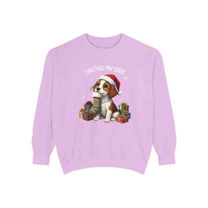 Puppy wait for Christmas presents Unisex Crewneck Sweatshirt style 3