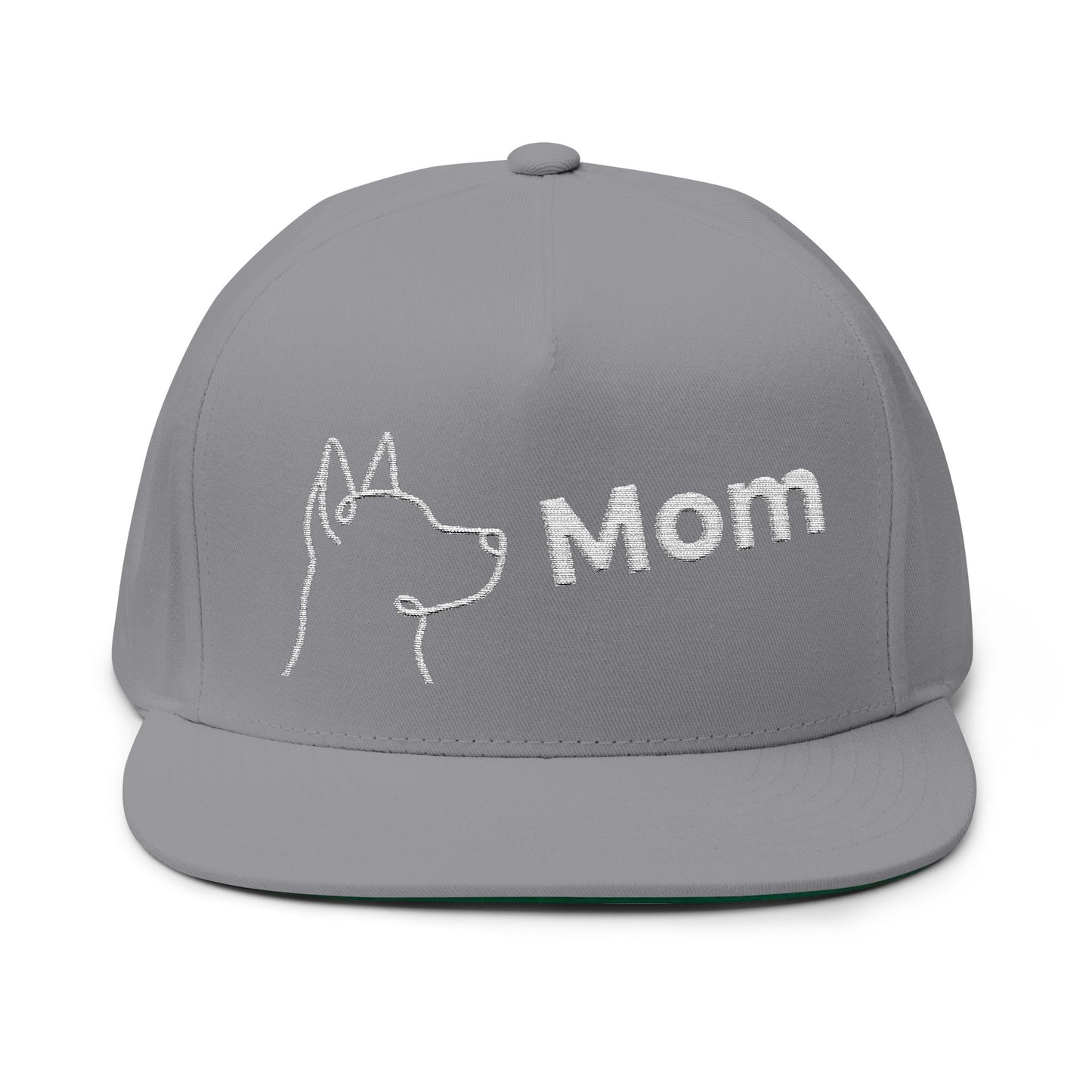 Stylish Embroidered Dog Mom Flat Bill Cap style 2