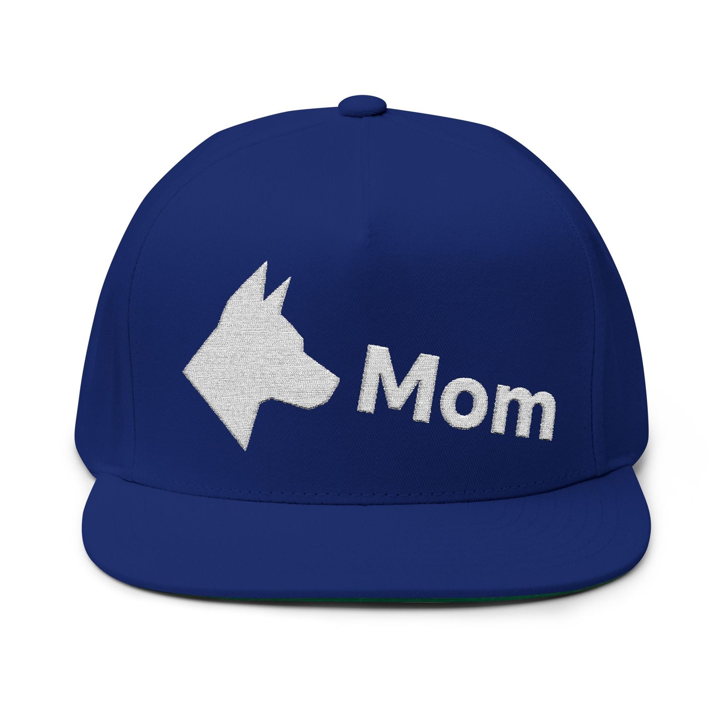 Stylish Embroidered Dog Mom Flat Bill Cap style 3
