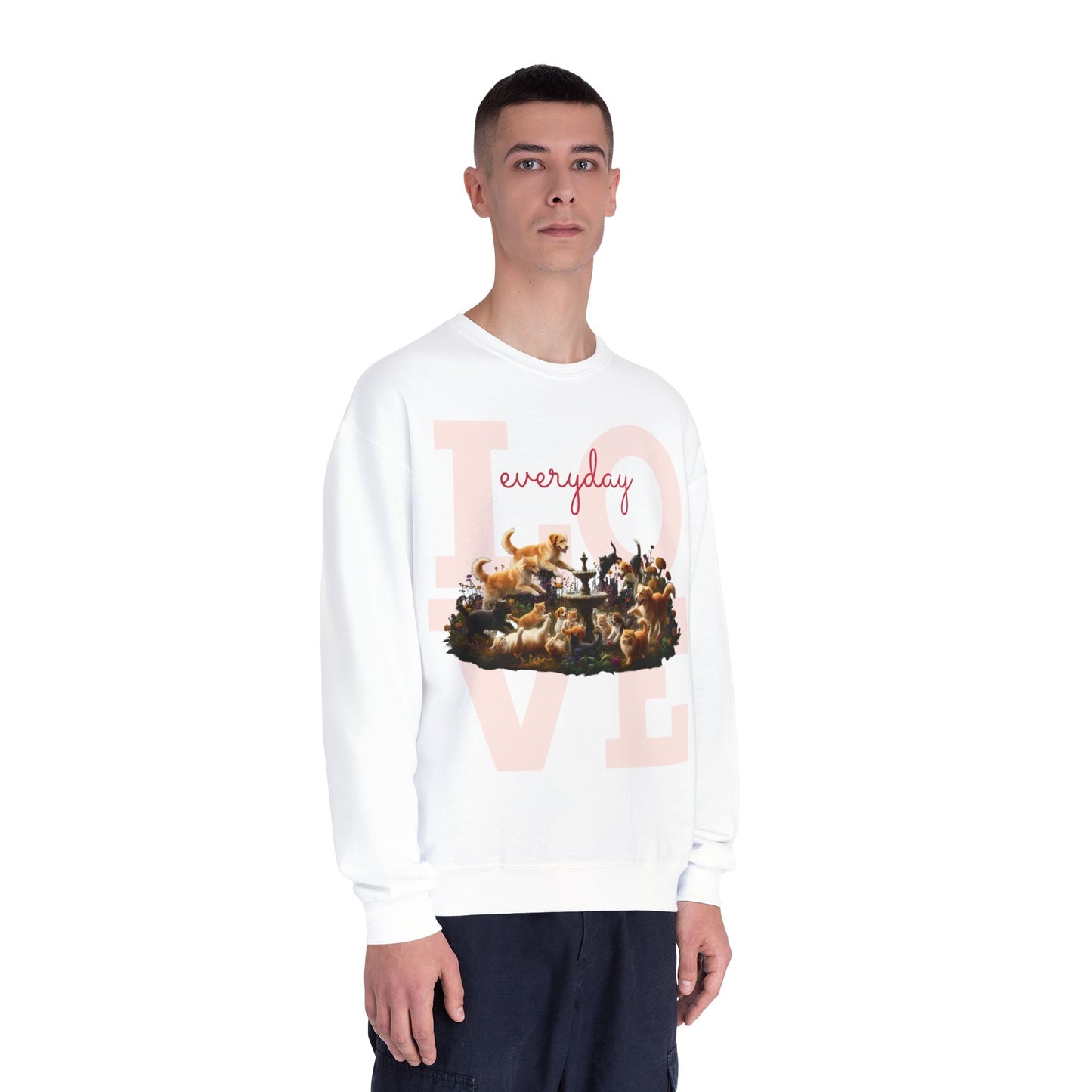 Love Everyday Cats & Dogs Unisex NuBlend Crewneck Sweatshirt