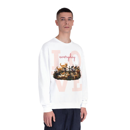 Love Everyday Cats & Dogs Unisex NuBlend Crewneck Sweatshirt