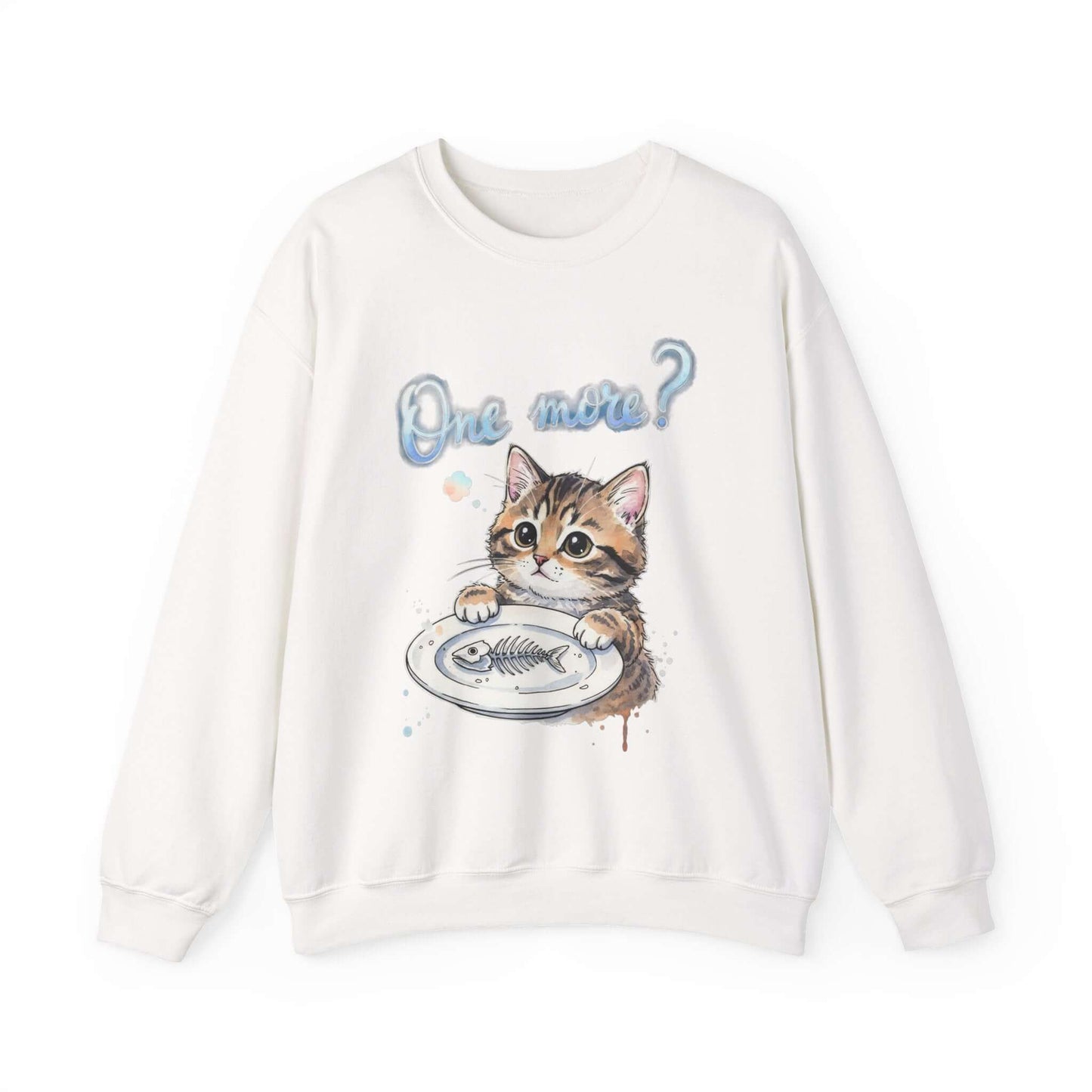 Watercolor Cat painting Unisex Crewneck Sweatshirt style 3