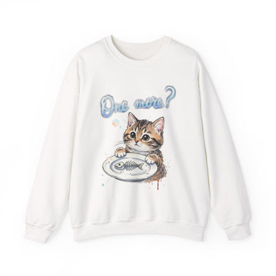 Watercolor painting style 3 Men & Women Cute Cat Pile Crewneck Sweatshirt