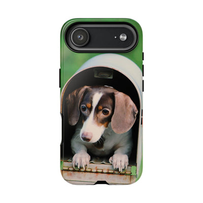 Puppy in mailbox - Tough Phone Case for Apple iPhone & Samsung Galaxy, Cute Pet Accessories, Gift for Cat Lovers