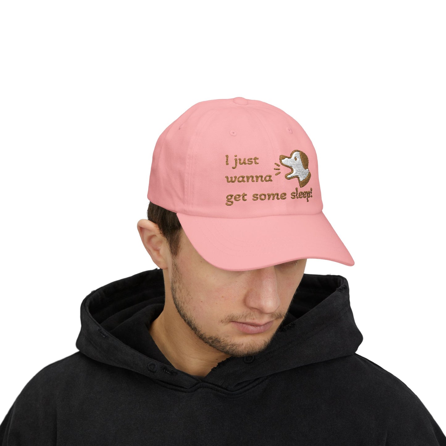 I Just Wanna Get Some Sleep Funny Dog Embroidered Dad Cap Hat