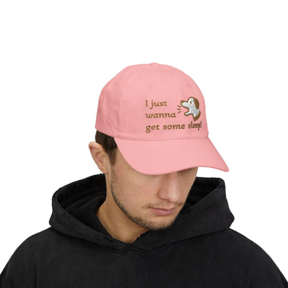 I Just Wanna Get Some Sleep Funny Dog Embroidered Dad Cap Hat