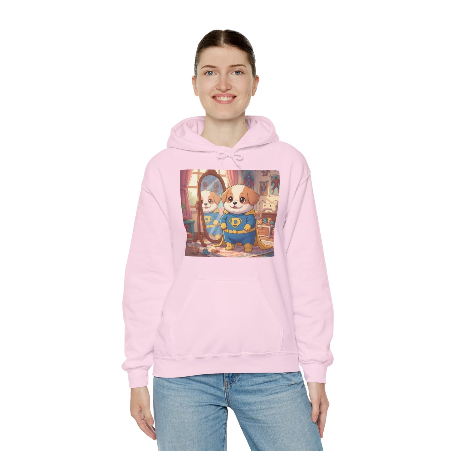 Dog cosplay Superman Funny Design Unisex Hoodie style 2