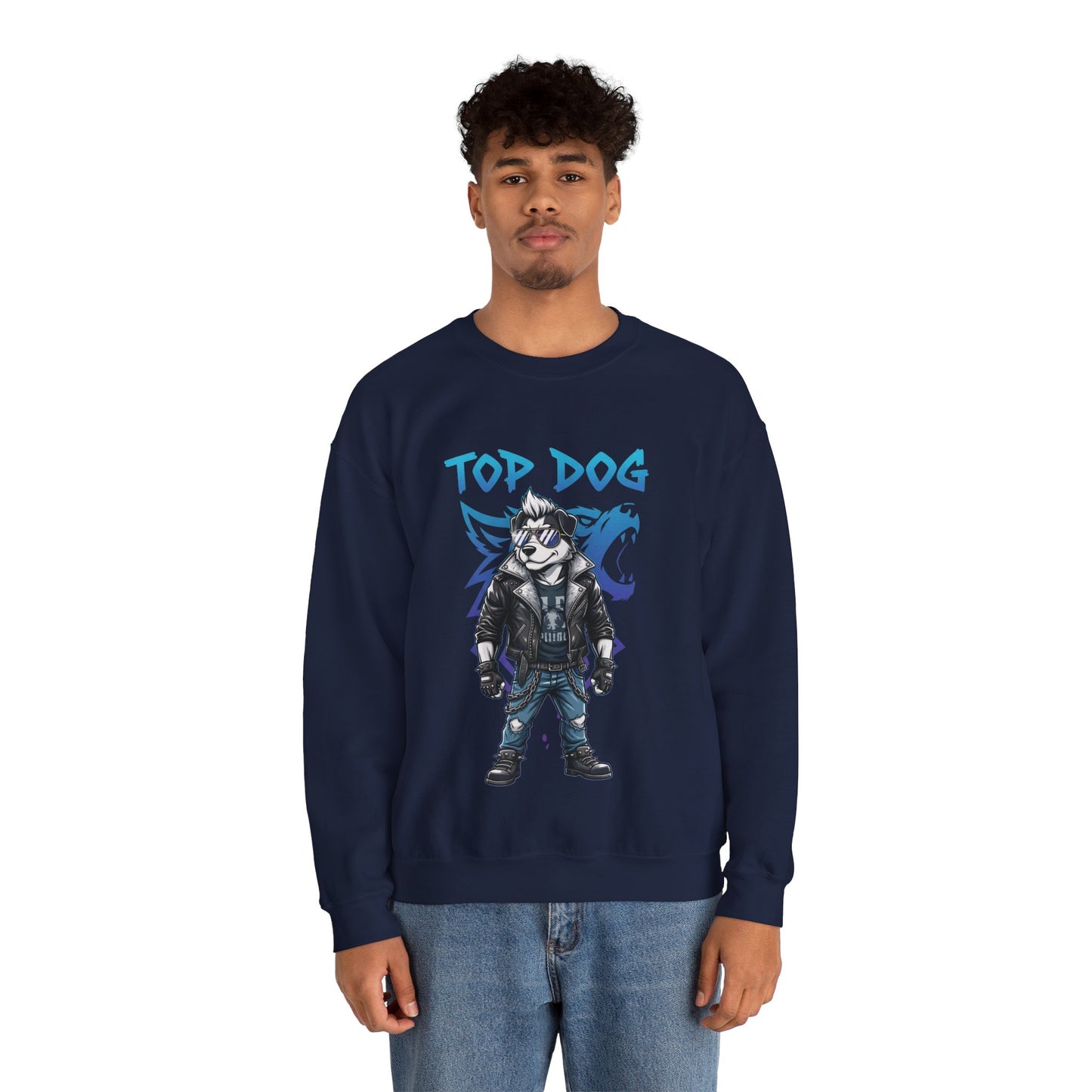 Cool Dog Unisex Heavy Blend Crewneck Sweatshirt style 1