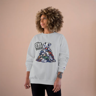 Cute Dog I'm Here! Graphic Champion Unisex Crewneck Sweatshirt