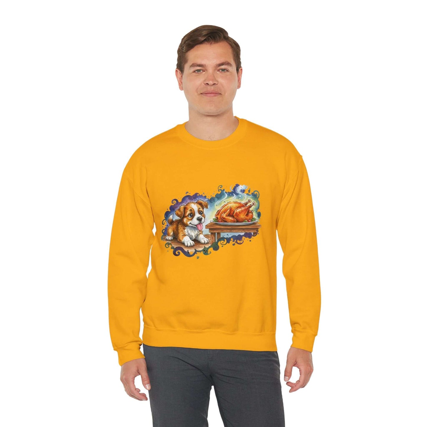 Watercolor Dog painting Unisex Crewneck Sweatshirt style 3