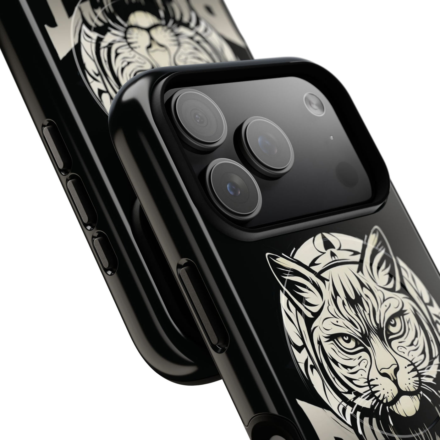 Beast Cat Black Tough Magnetic iPhone 17 / 17 Air / Pro / Pro Max Protective Case support MagSafe