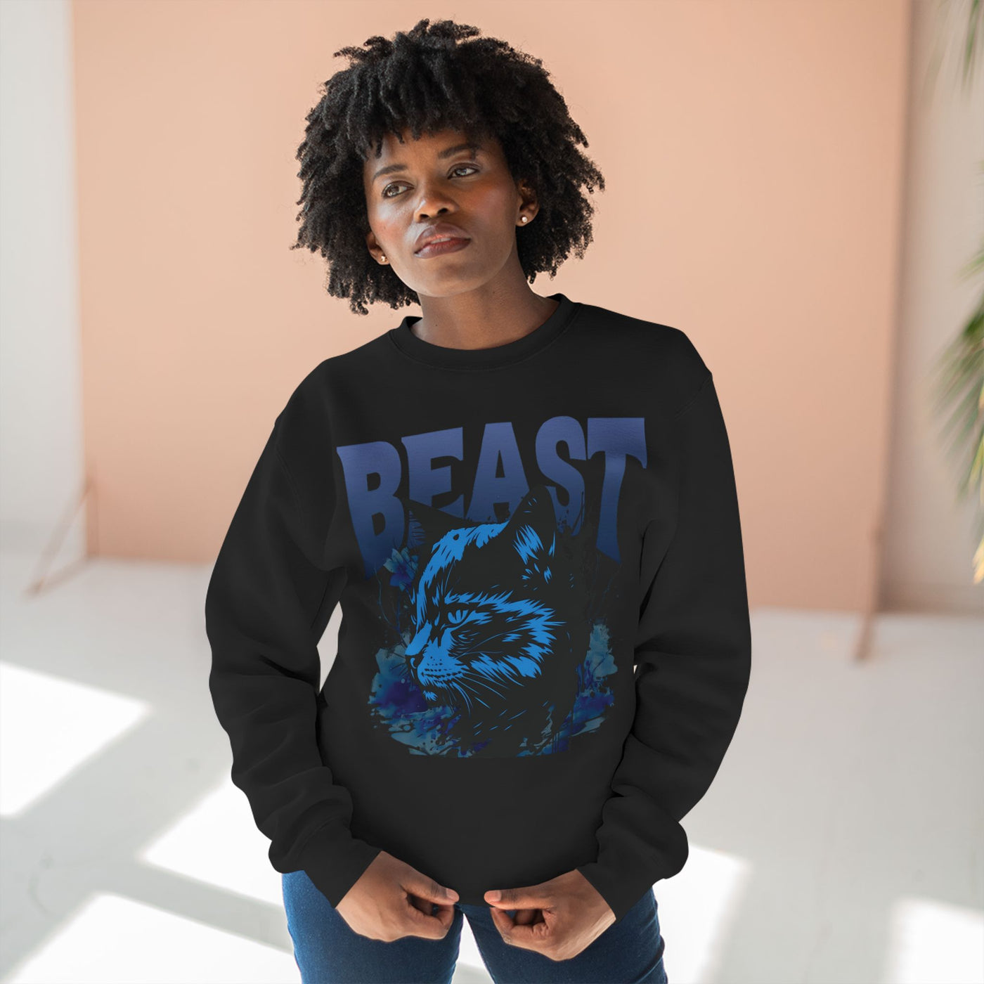 "Beast" Cat Lover style 1 Unisex Crewneck Sweatshirt