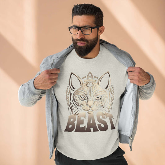 Beast Cat Unisex Crewneck Sweatshirt style 3