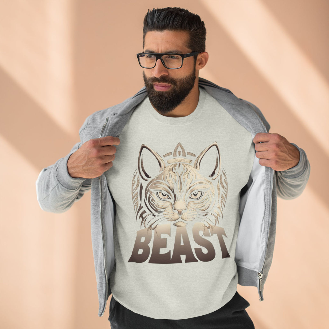 "Beast" Cat Lover style 3 Unisex Crewneck Sweatshirt
