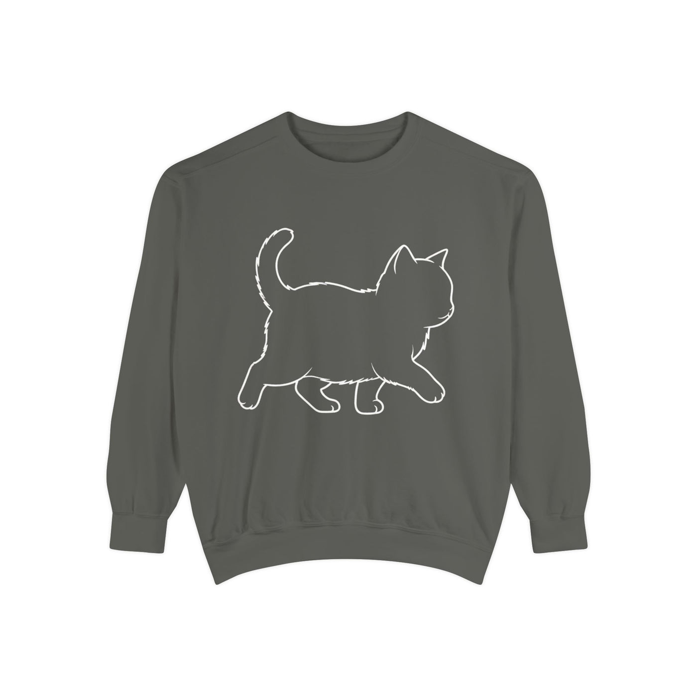 Walking Cat Shadow style 1 Cozy Graphic Unisex Crewneck Sweatshirt