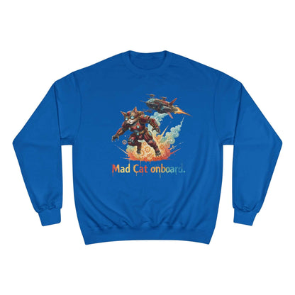 Mad Cat Onboard Graphic Champion Crewneck Sweatshirt style 2