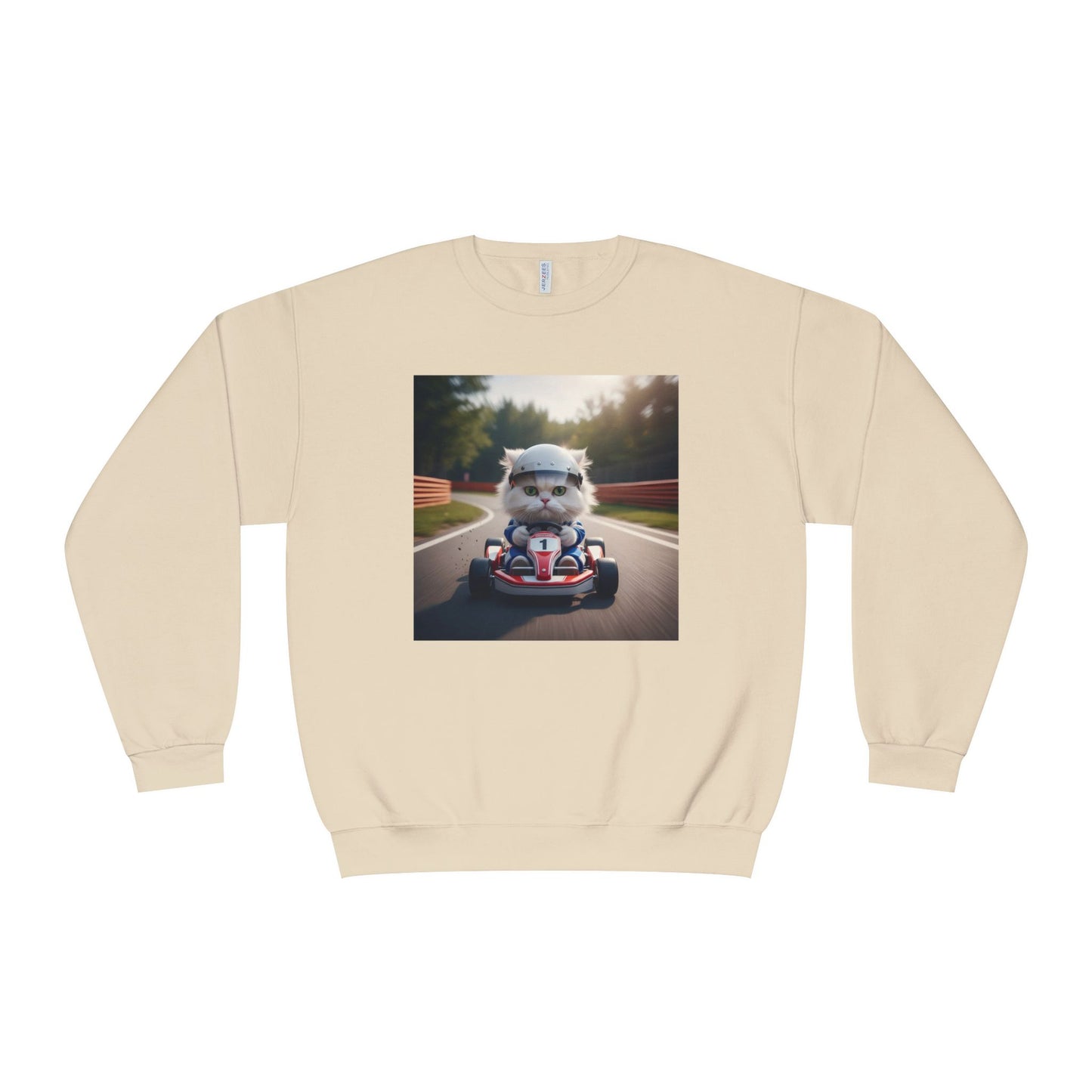 Go Kart Cat Unisex NuBlend Crewneck Sweatshirt style 1