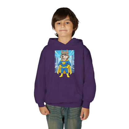 Dog cosplay Superman Funny Design Unisex Kids Hoodie style 1