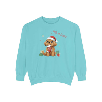 Puppy wait for Christmas presents Unisex Crewneck Sweatshirt style 8