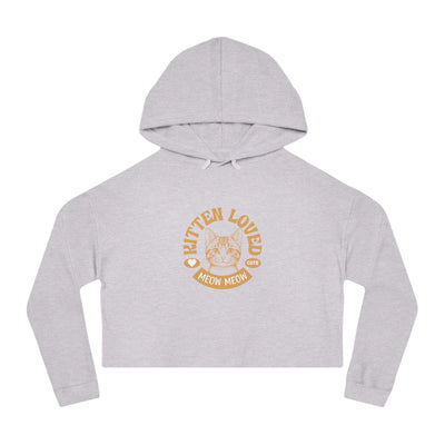 Kitten Loved - Orange Cat Graphic Women Cropped Hoodie