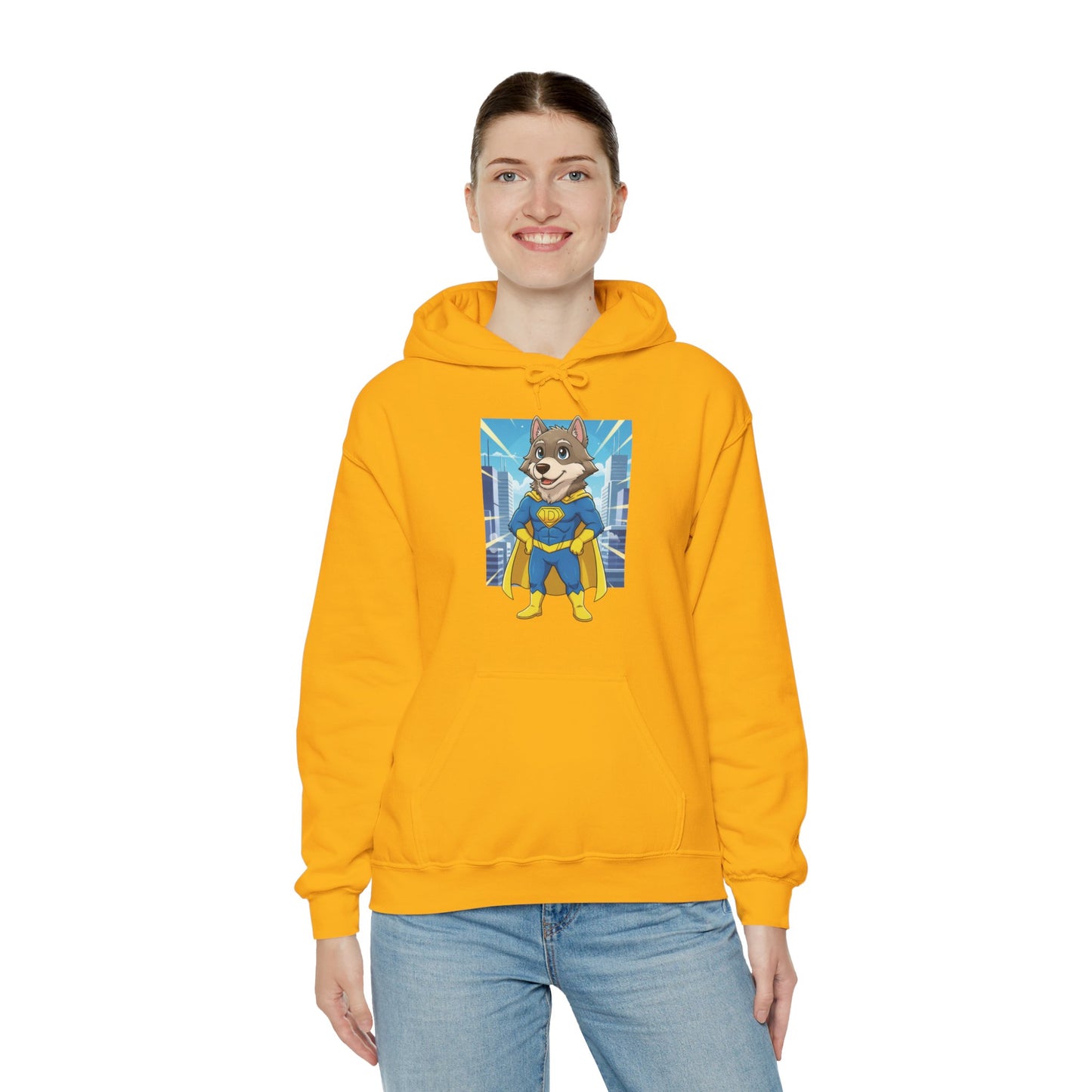 Dog cosplay Superman Funny Design Unisex Hoodie style 1