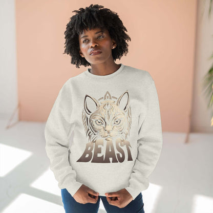 Beast Cat Unisex Crewneck Sweatshirt style 3
