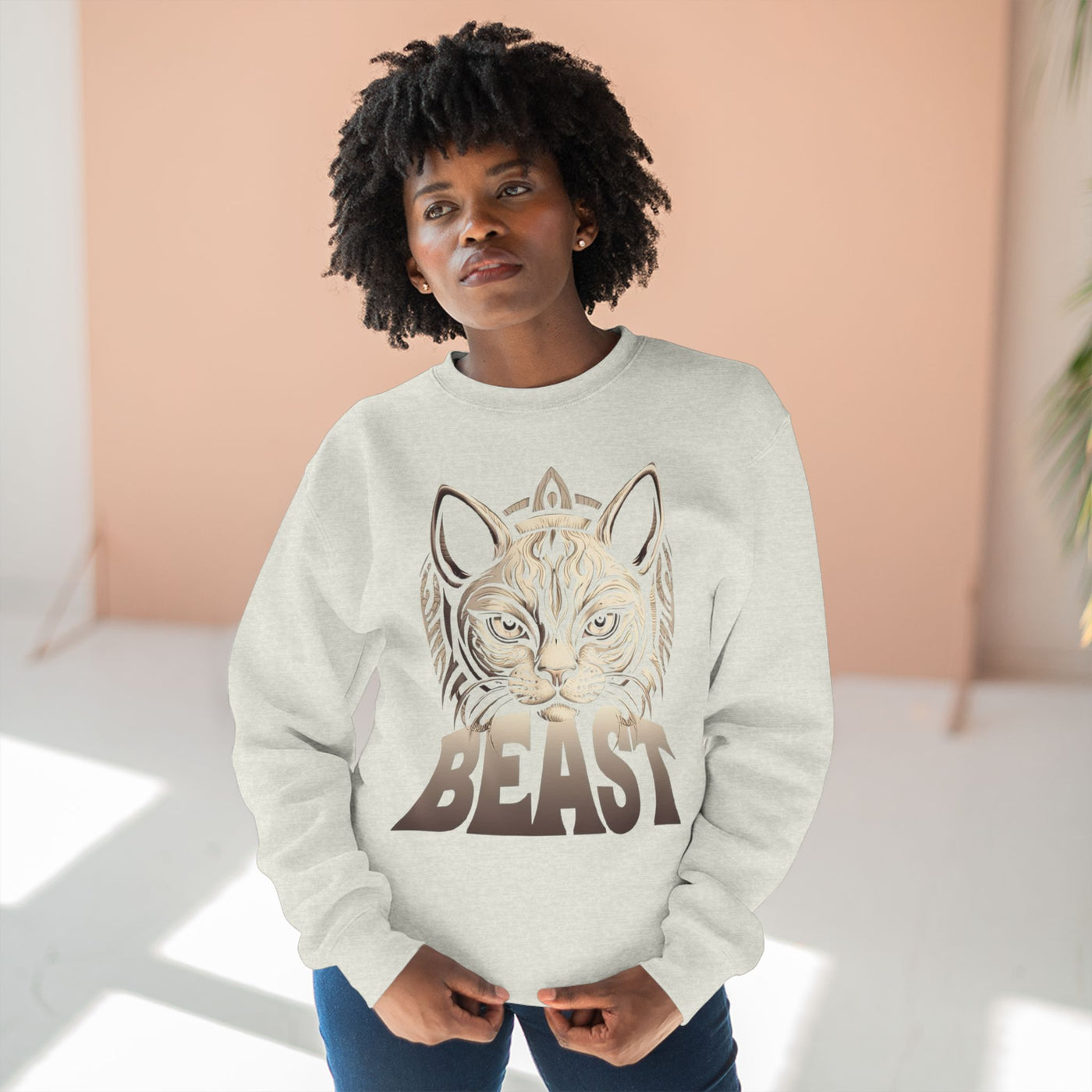 "Beast" Cat Lover style 3 Unisex Crewneck Sweatshirt