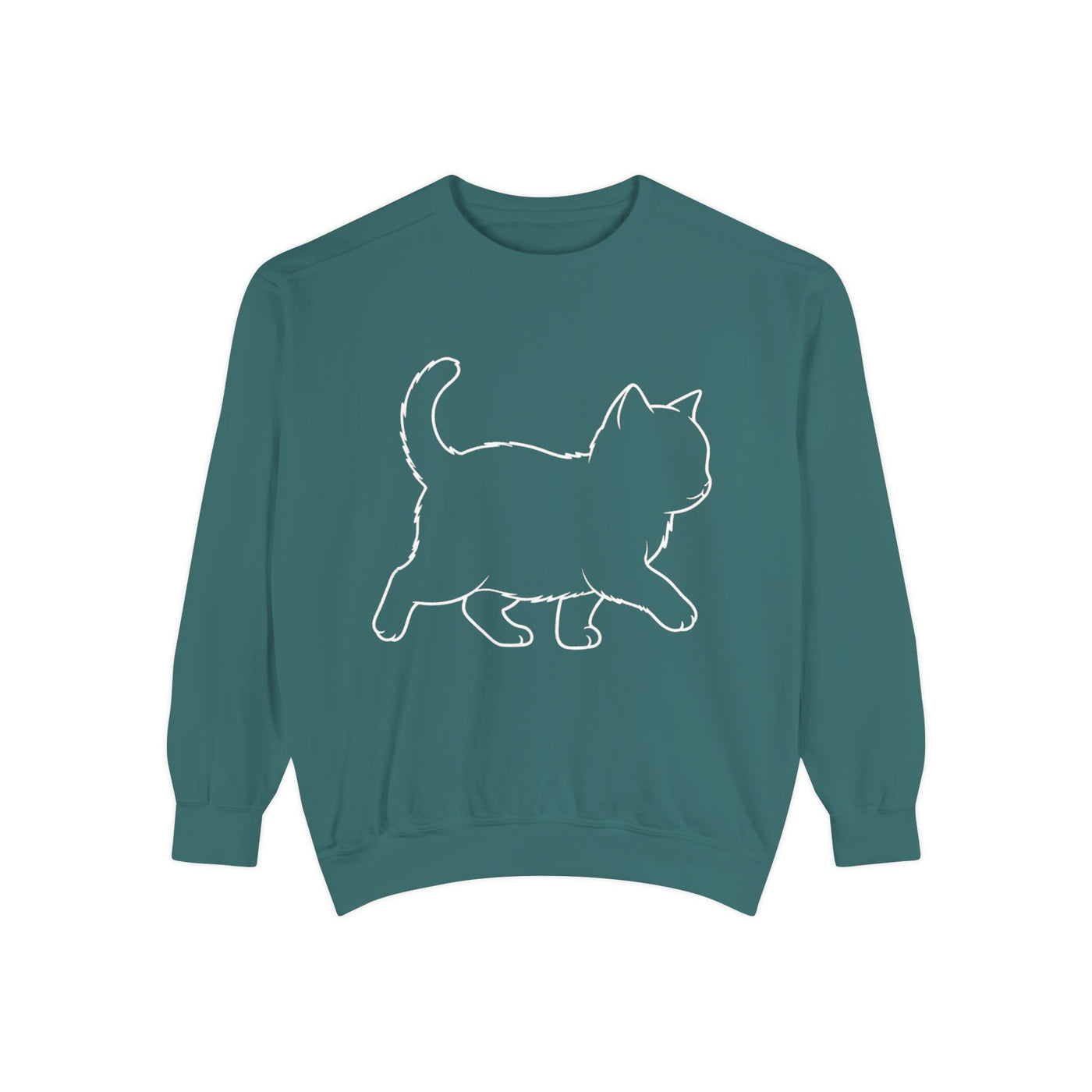Walking Cat Shadow style 1 Cozy Graphic Unisex Crewneck Sweatshirt