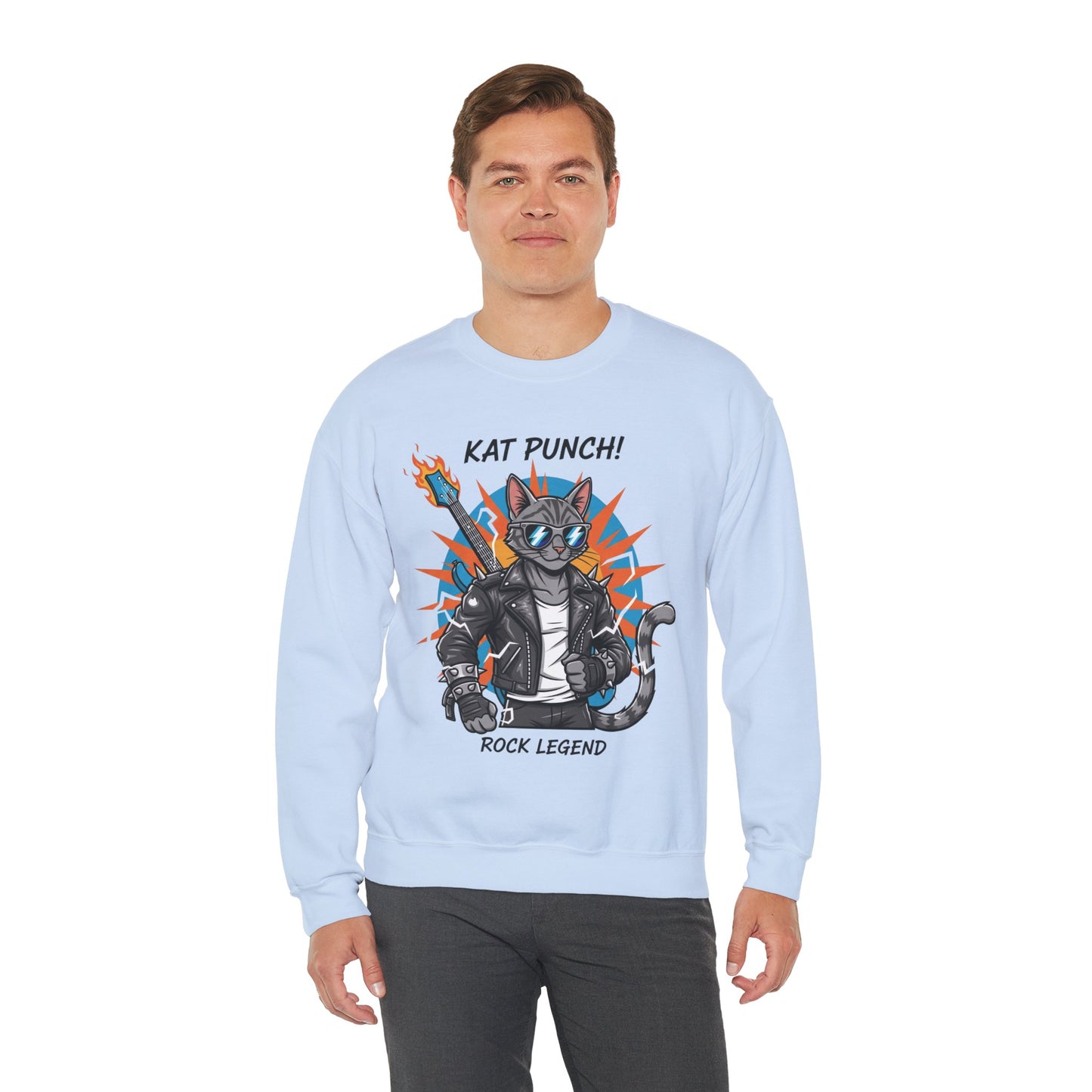 Cool Cat Unisex Heavy Blend Crewneck Sweatshirt style 1