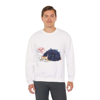 Watercolor Cat painting Unisex Crewneck Sweatshirt style 1
