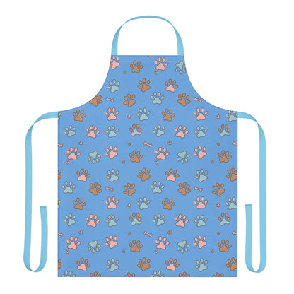 Cute Dog Paw Print 5-Color Straps Kitchen Apron