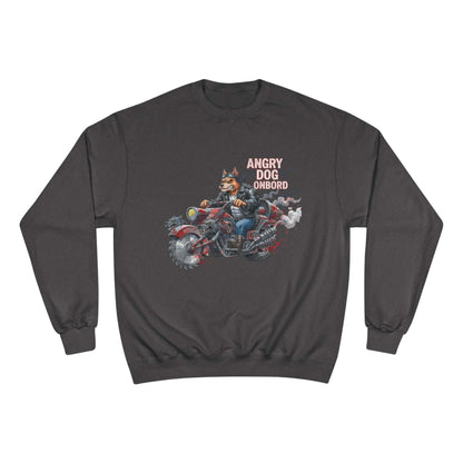 Angry Dog Onboard Graphic Champion Crewneck Sweatshirt style 3