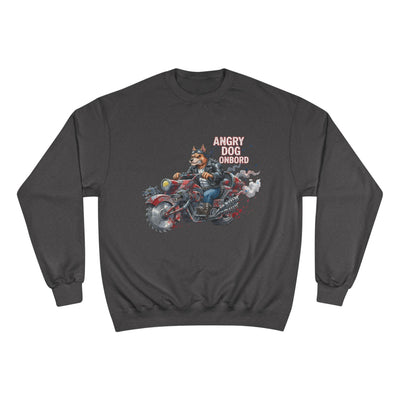 Angry Dog Onboard Graphic style 3 Champion Crewneck Sweatshirt for Gamers & Sci‑Fi Fans