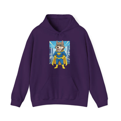 Dog cosplay Superman Funny Design Unisex Hoodie style 1
