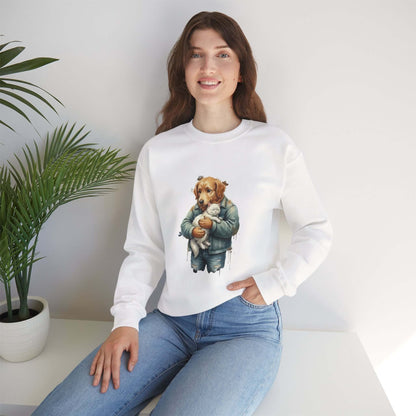 Watercolor Dog painting Unisex Crewneck Sweatshirt style 6