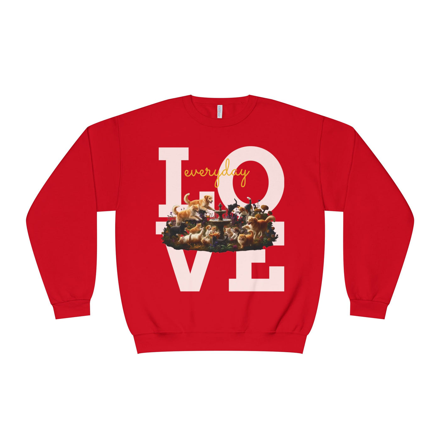 Love Everyday Cats & Dogs Unisex NuBlend® Crewneck Sweatshirt