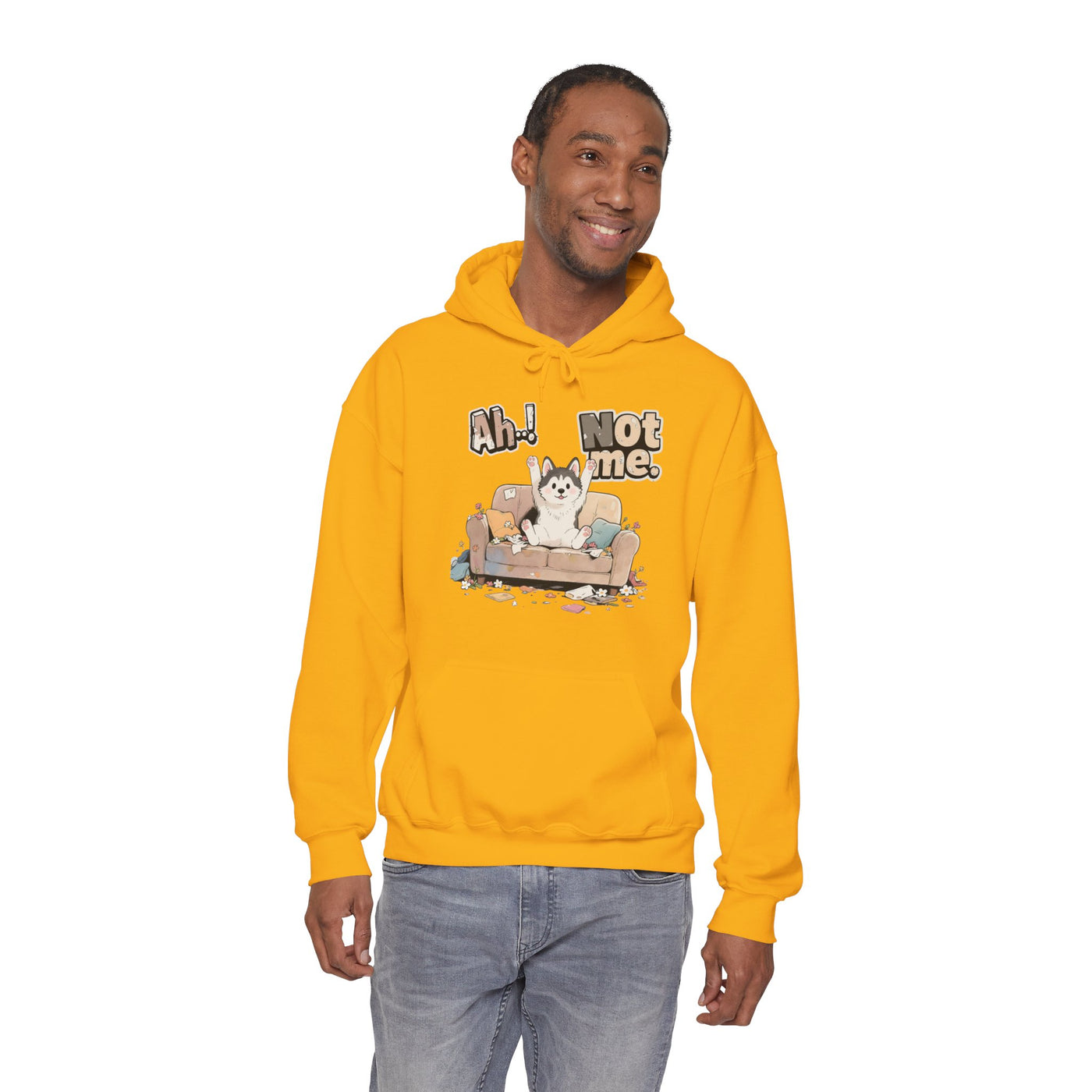 Ah! Not Me. Cute Husky Unisex Pullover Hoodie for Dog Lover