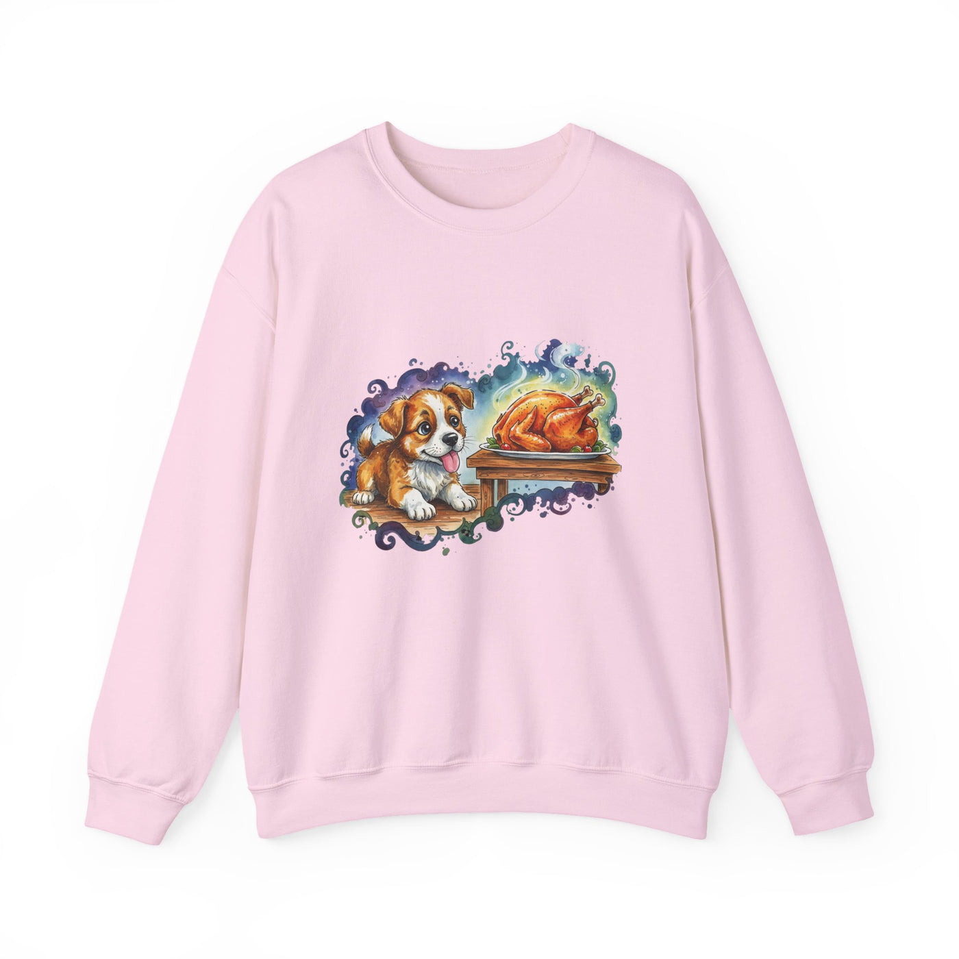 Watercolor painting style 6 Men & Women Cute Cat Pile Crewneck Sweatshirt