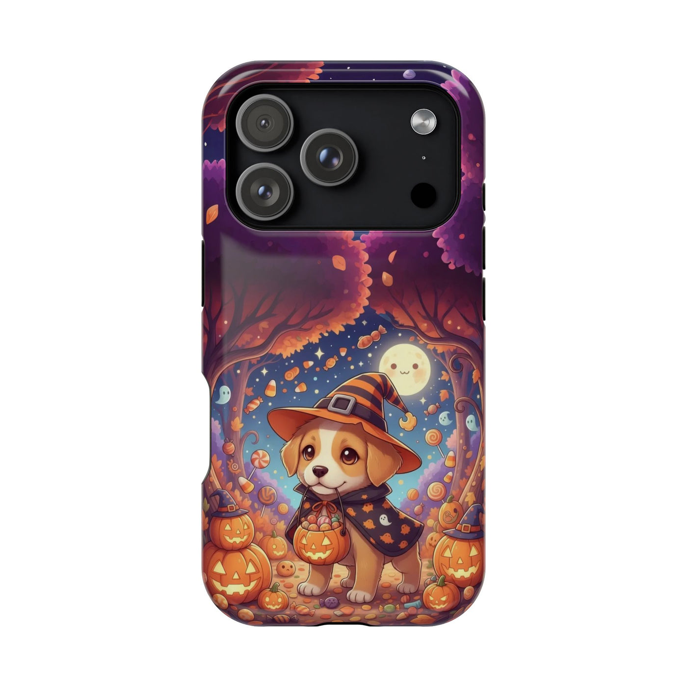 Halloween cute puppy anime style 1 Magnetic Impact-Resistant Phone Case, Cute Dog Design, Pet Owner Gift, Animal Lover Accessory, Birthday Gift for Dog Lovers
