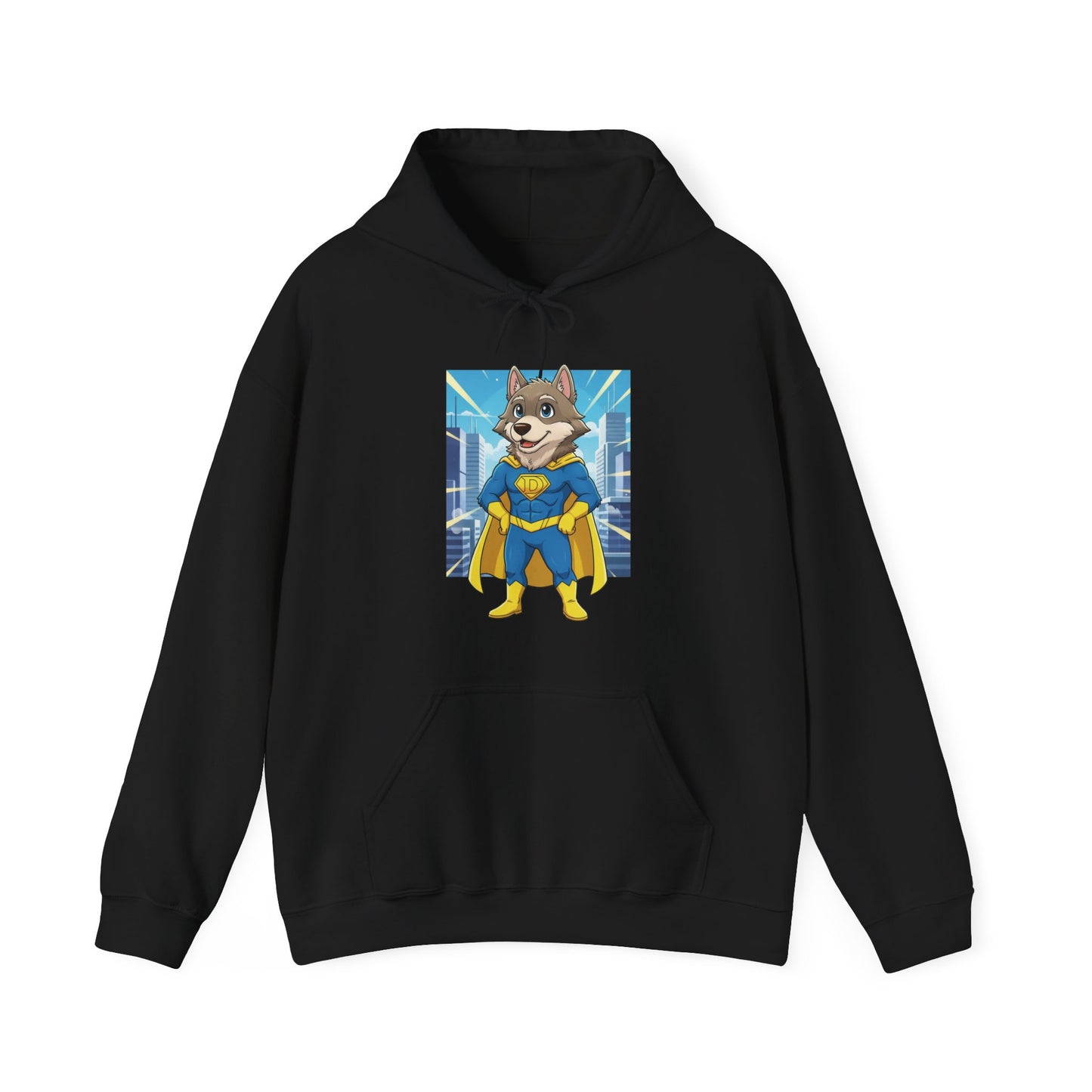 Dog cosplay Superman Funny Design Unisex Hoodie style 1