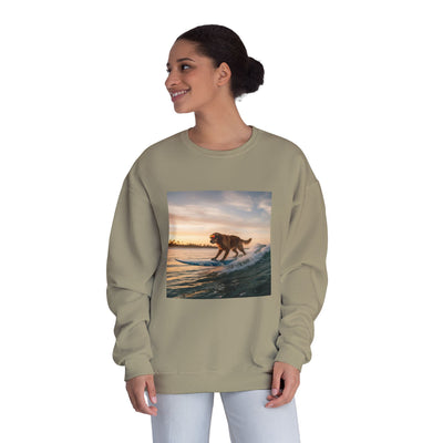 Surfing Dog style 2 Unisex NuBlend® Crewneck Sweatshirt