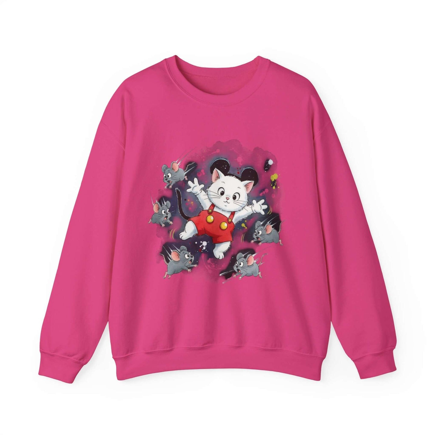 Watercolor Cat painting Unisex Crewneck Sweatshirt style 2